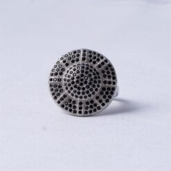 Black Stone Oxidised 925 Silver Ring