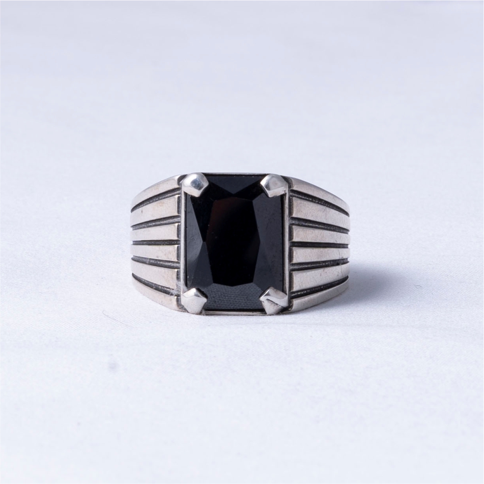 Black Stone Signet 925 Silver Ring