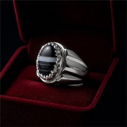 Alternative view of Black akik stone