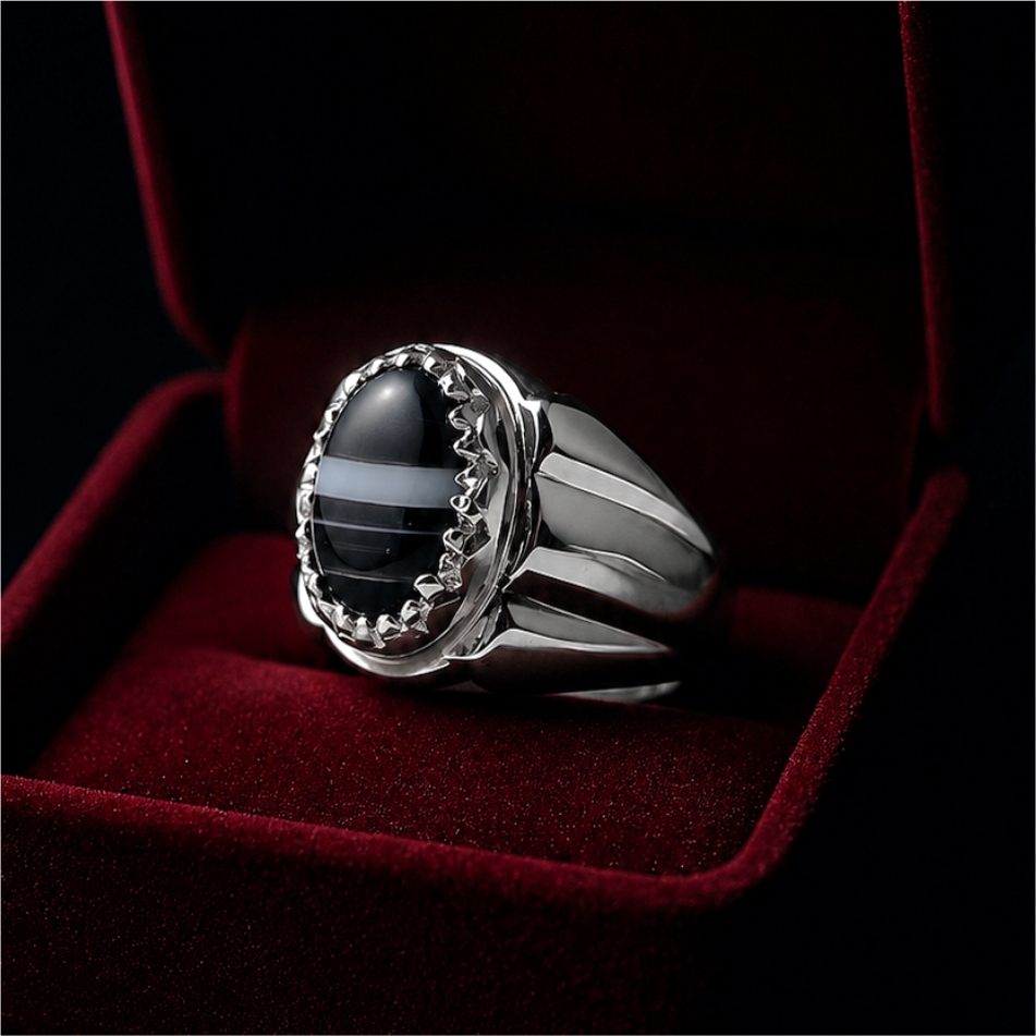Black akik stone - Image 2
