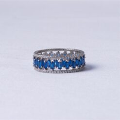 Blue Sapphire Eternity Band