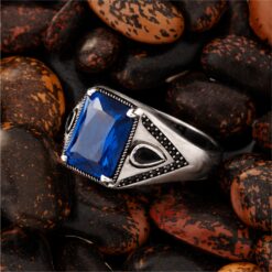 Alternative view of Blue Sapphire Style 925 Silver Ring