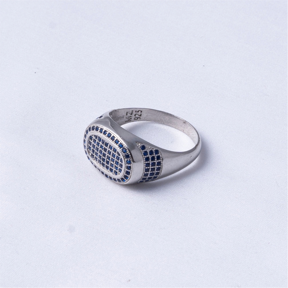 Blue Stone Signet Ring - Image 4