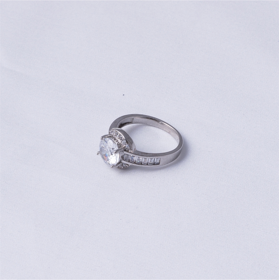 Classic Solitaire 925 Silver Ring - Image 2