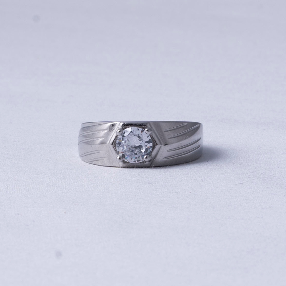 Classic Solitaire CZ Men's Ring
