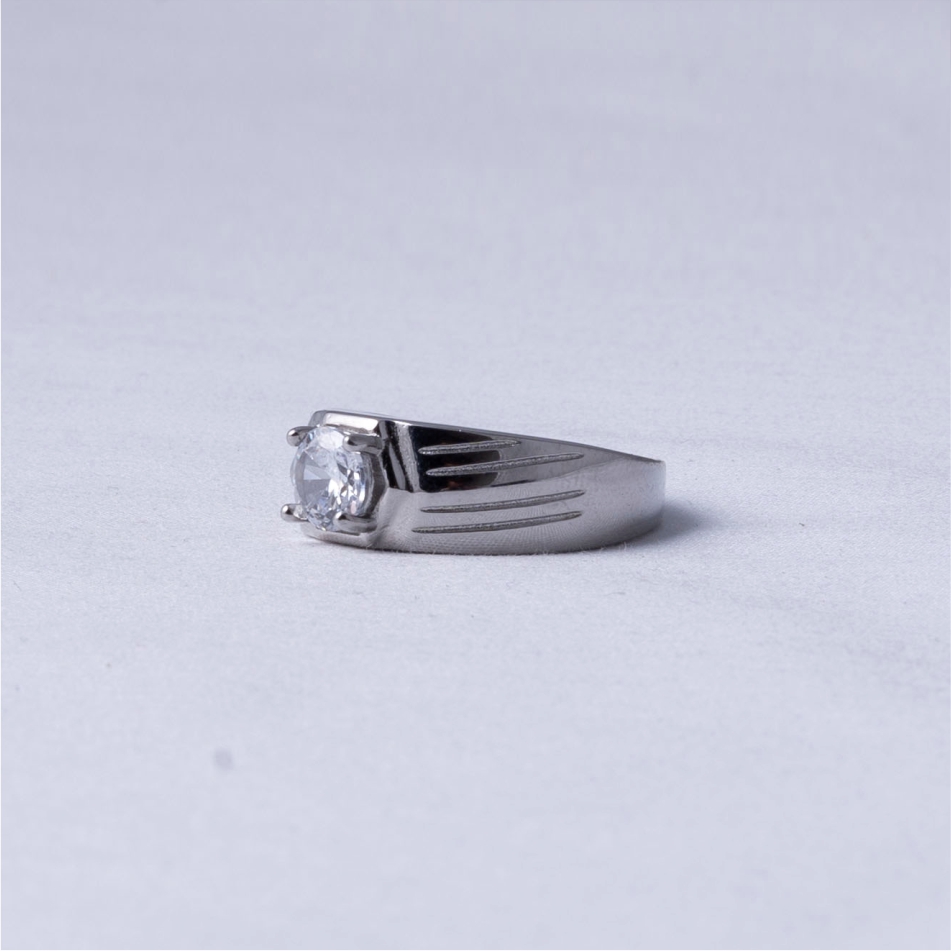 Classic Solitaire CZ Men's Ring - Image 3