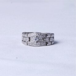Diamond Style Men's 925 Silver Ring