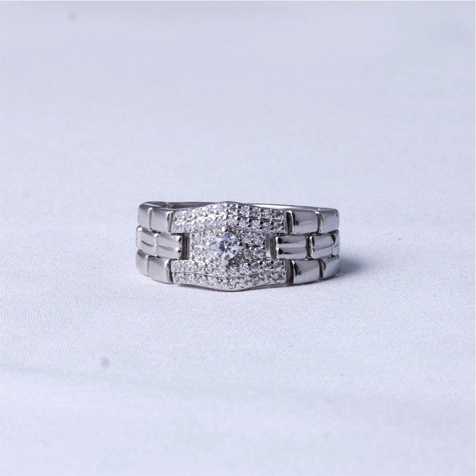 Diamond Style Men's 925 Silver Ring