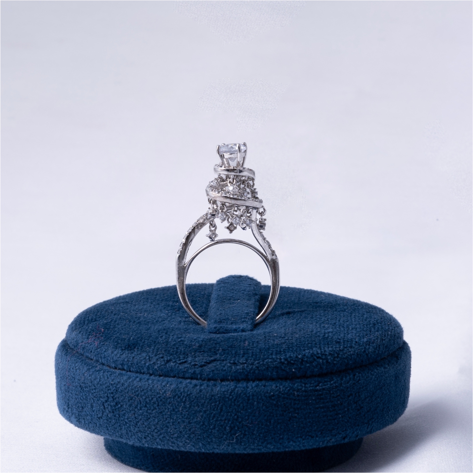 Elegant Diamond Style 925 Silver Ring - Image 3