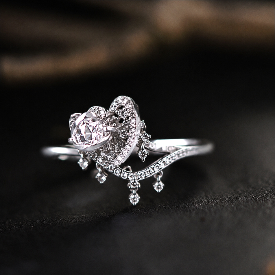 Elegant Diamond Style 925 Silver Ring - Image 2