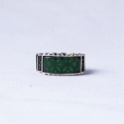 Emerald Rectangle 925 Silver Ring