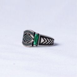 Alternative view of Emerald Vintage 925 Silver Ring