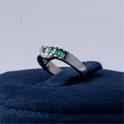 Alternative view of Emerald Wave 925 Silver Ring