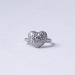 Floral Heart 925 Silver Ring