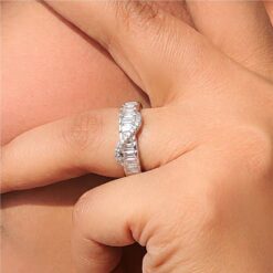 Alternative view of 925 Silver Infinity Baguette Ring