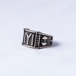 Alternative view of Initial Letter IYI 925 Silver Ring