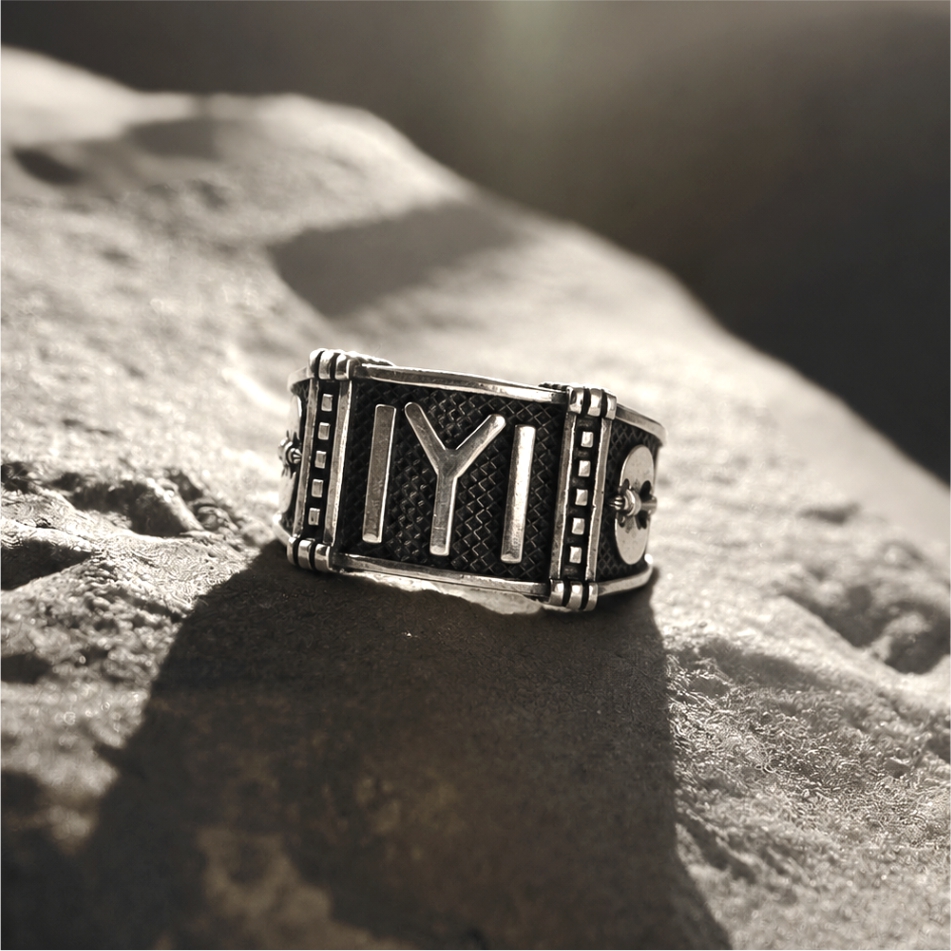 Initial Letter IYI 925 Silver Ring - Image 4