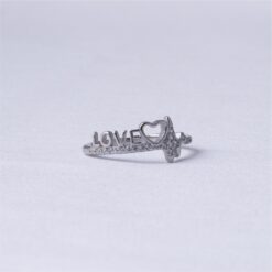 925 Silver Love Heart Ring