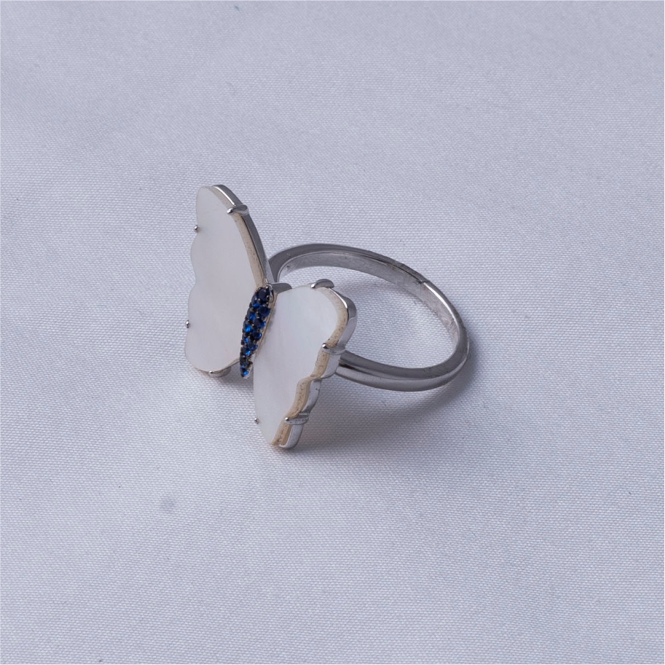 Mother of Pearl Butterfly Statement Ring - Image 4