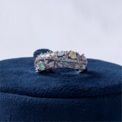 Multicolor Gemstone 925 Silver Ring