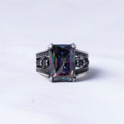 Mystic Rainbow Stone 925 Silver Ring