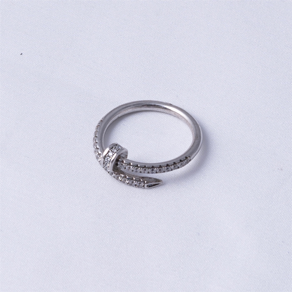 Nail Design 925 Silver Ring - Image 3