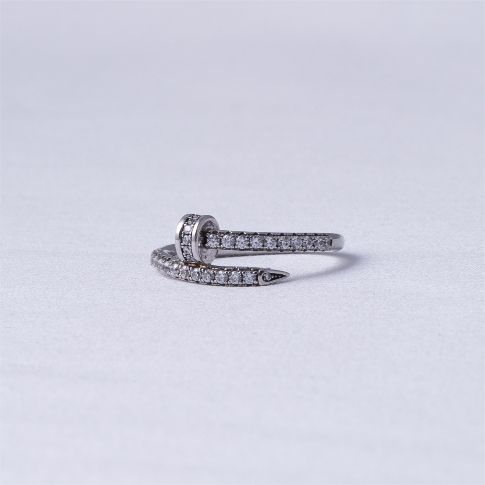 Nail Design 925 Silver Ring - Image 4