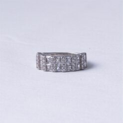 Princess Cut Diamond 925 Silver Ring