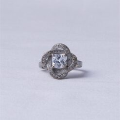 Radiant Clover Halo Ring