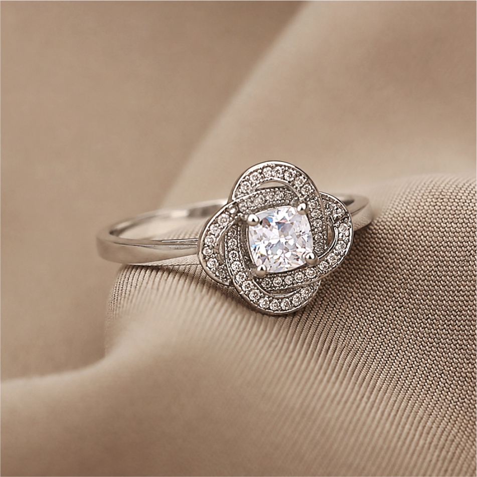 Radiant Clover Halo Ring - Image 2