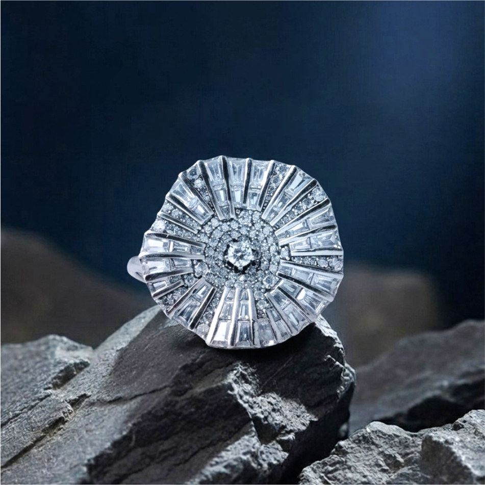 Radiant Halo Coktail Ring - Image 2