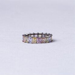 Rainbow Sapphire 925 Silver Ring
