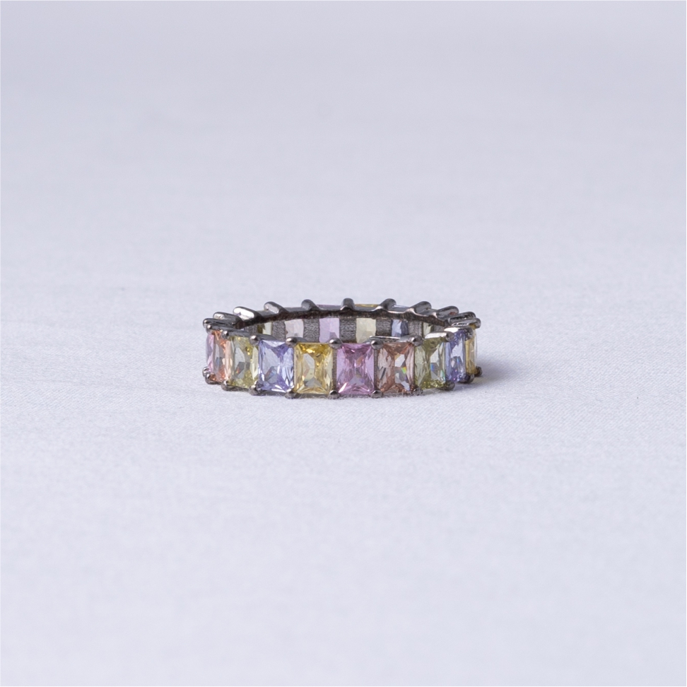 Rainbow Sapphire 925 Silver Ring
