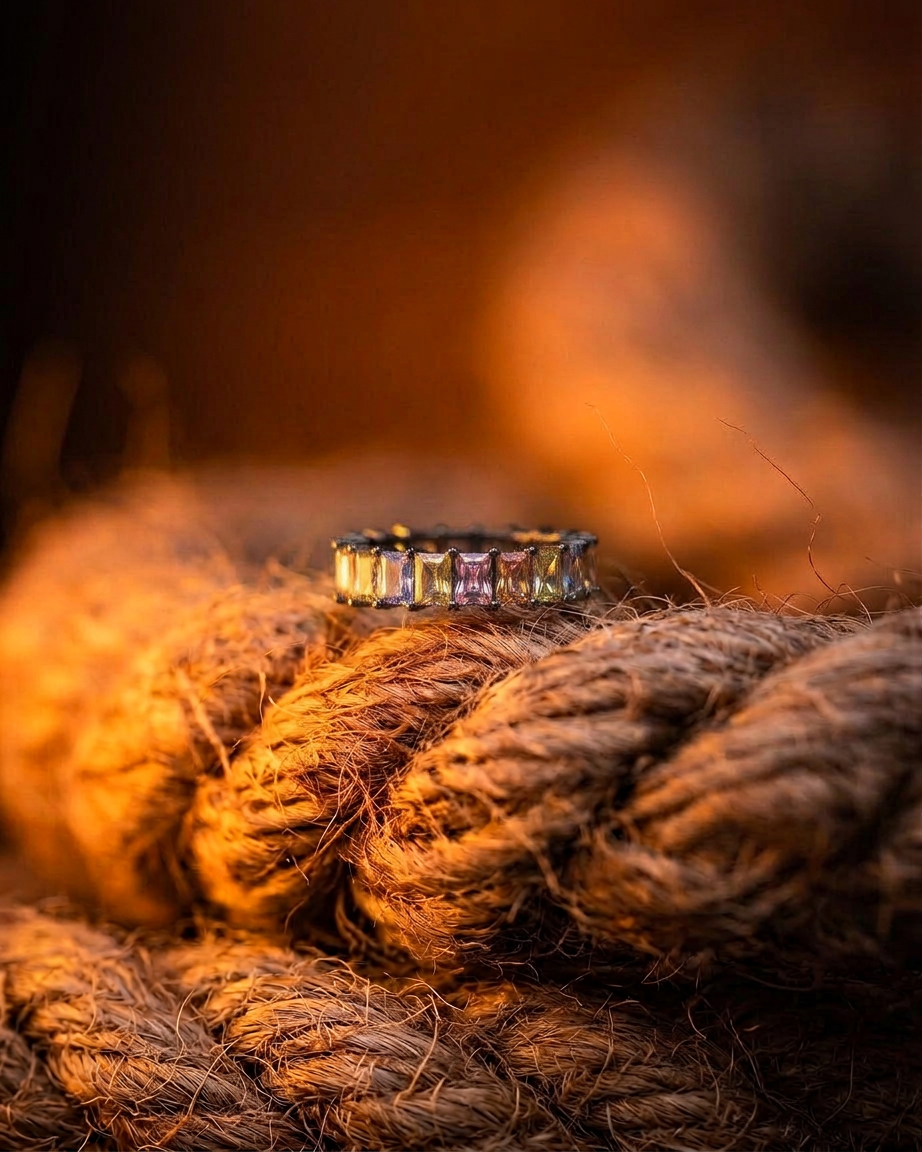 Rainbow Sapphire 925 Silver Ring - Image 2