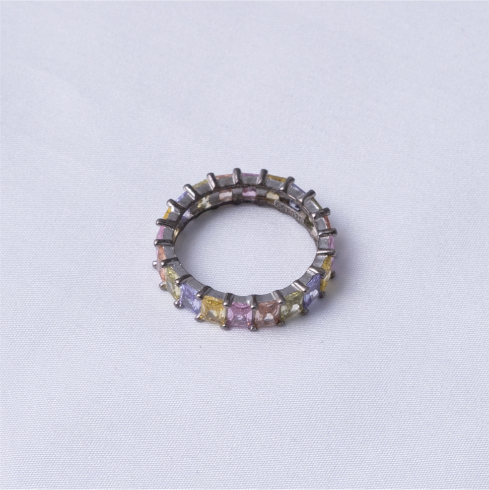 Rainbow Sapphire 925 Silver Ring - Image 3