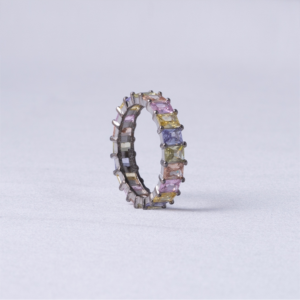 Rainbow Sapphire 925 Silver Ring - Image 4