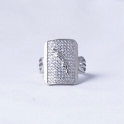 Rectangle CZ 925 Silver Ring