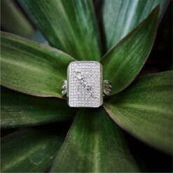 Alternative view of Rectangle CZ 925 Silver Ring