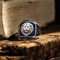 Alternative view of Regal Lion CZ Stone 925 Silver Ring