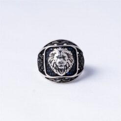 Regal Lion CZ Stone 925 Silver Ring