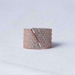 Rose Gold Diamond Style 925 Silver Ring