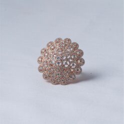 Rose Gold Floral 925 Silver Ring