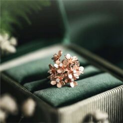 Alternative view of Rose Gold Floral Bloom Statement Ring