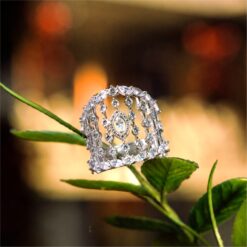 Alternative view of Royal Lattice Silver Statement Ring