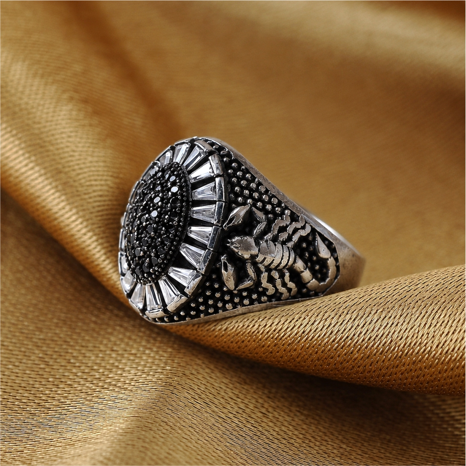 Scorpion Black Stone Oxodise Ring - Image 2