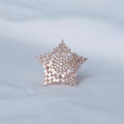 Star Design Rose Gold Plated Ring