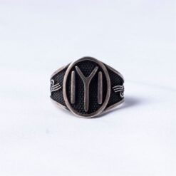 Turkish Symbol Oxidised 925 Silver Ring