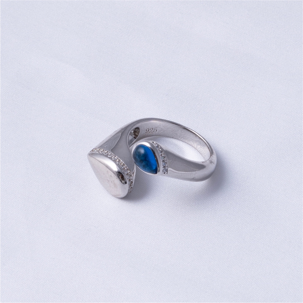 Turquoise Open Wrap Statement Ring - Image 4