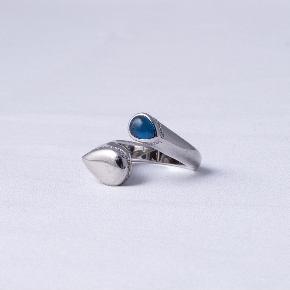 Turquoise Open Wrap Statement Ring - Image 3