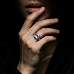 Alternative view of Vintage Halo 925 Silver Ring